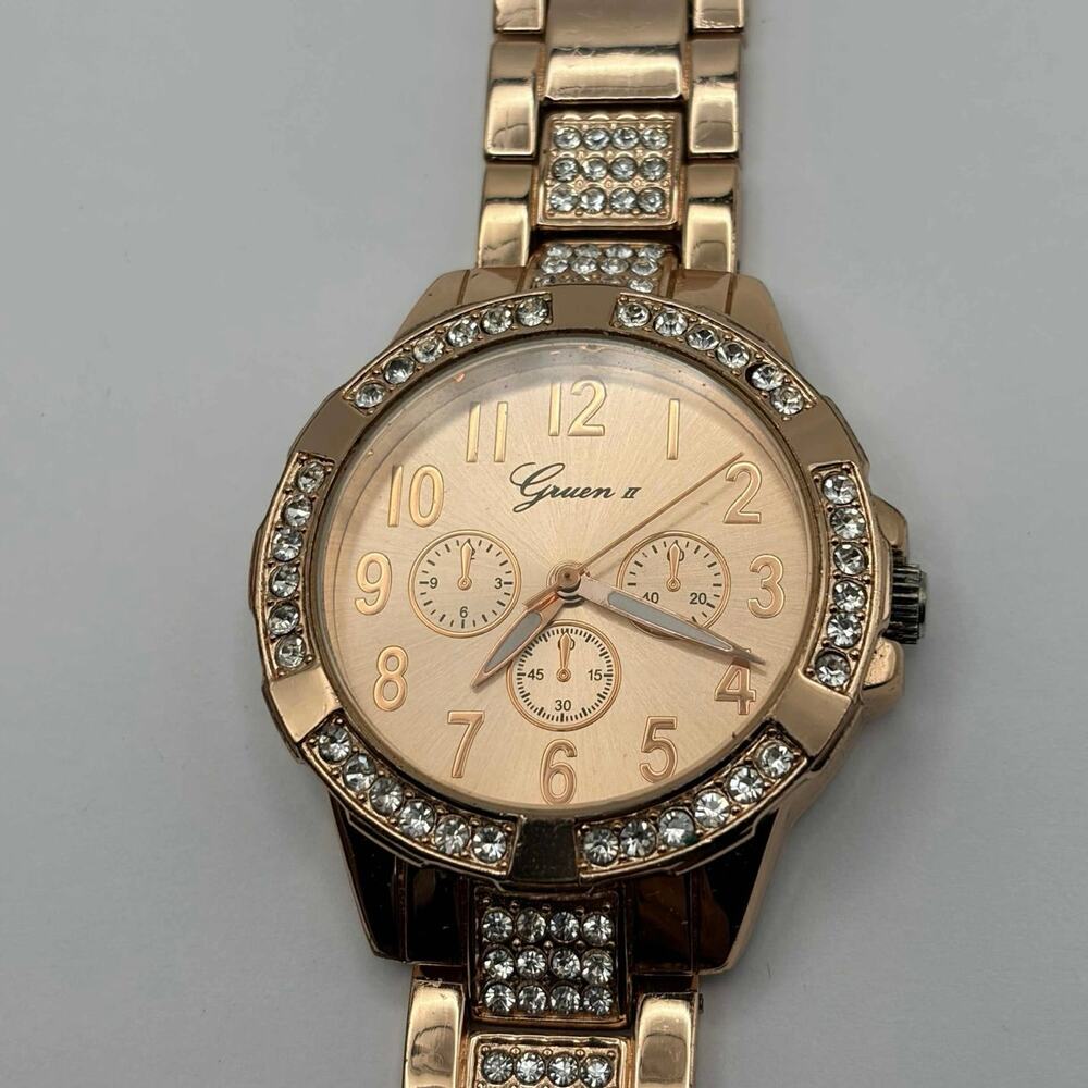 Rose Gold Crystal Gruen II Watch